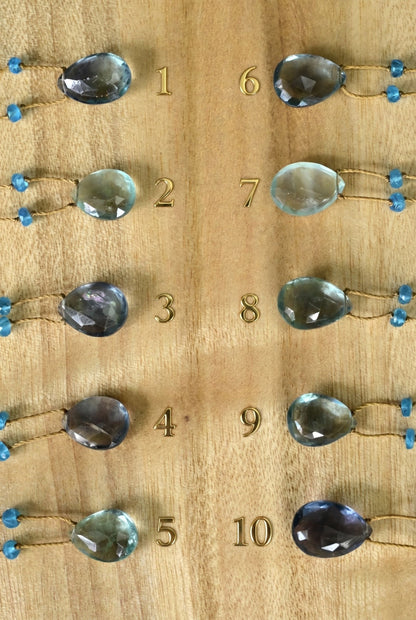 Teal Fluorite Rainbow Drop