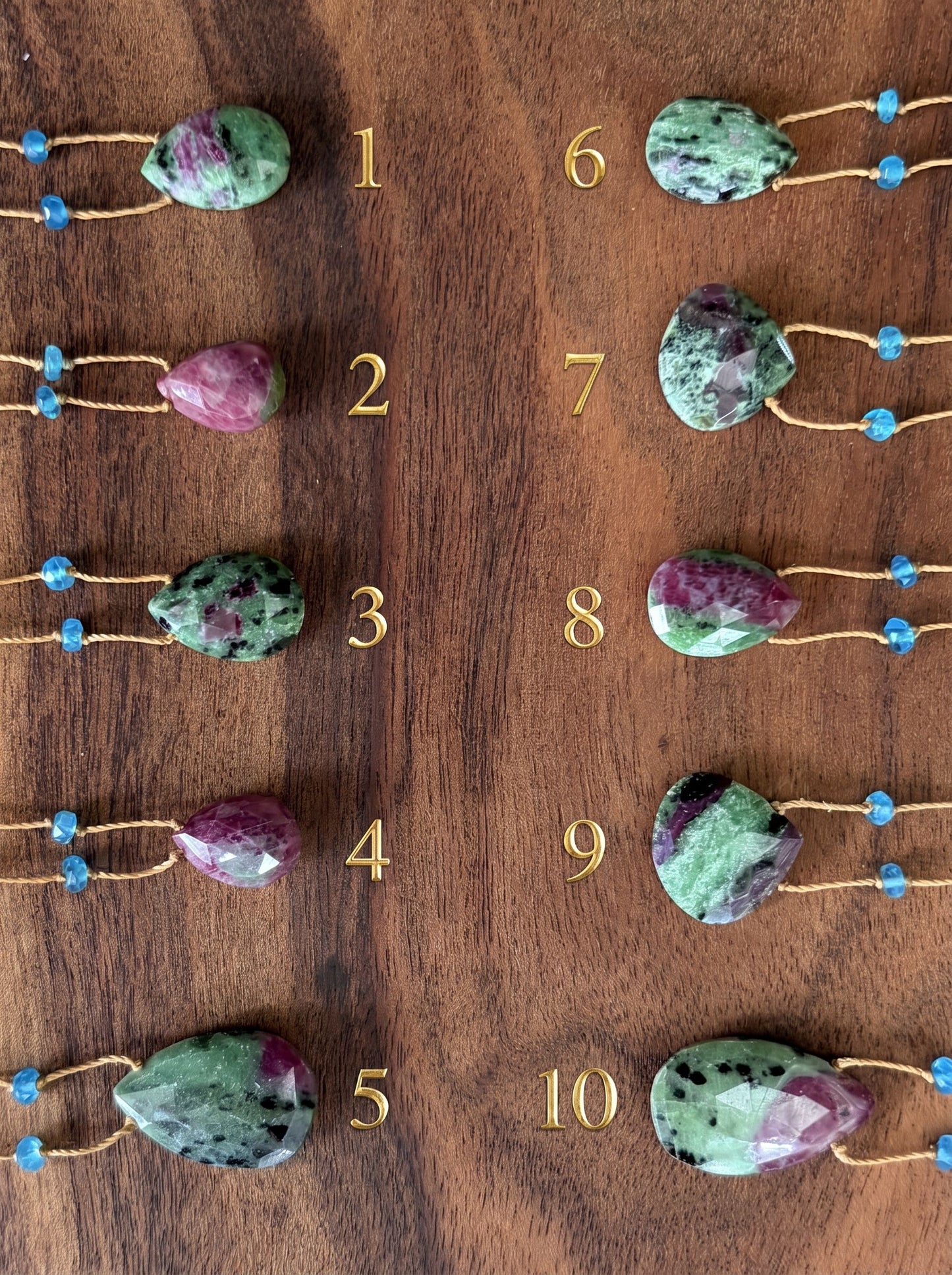 Ruby Zoisite Rainbow Drop