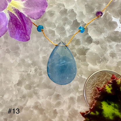 Teal Fluorite Rainbow Drop