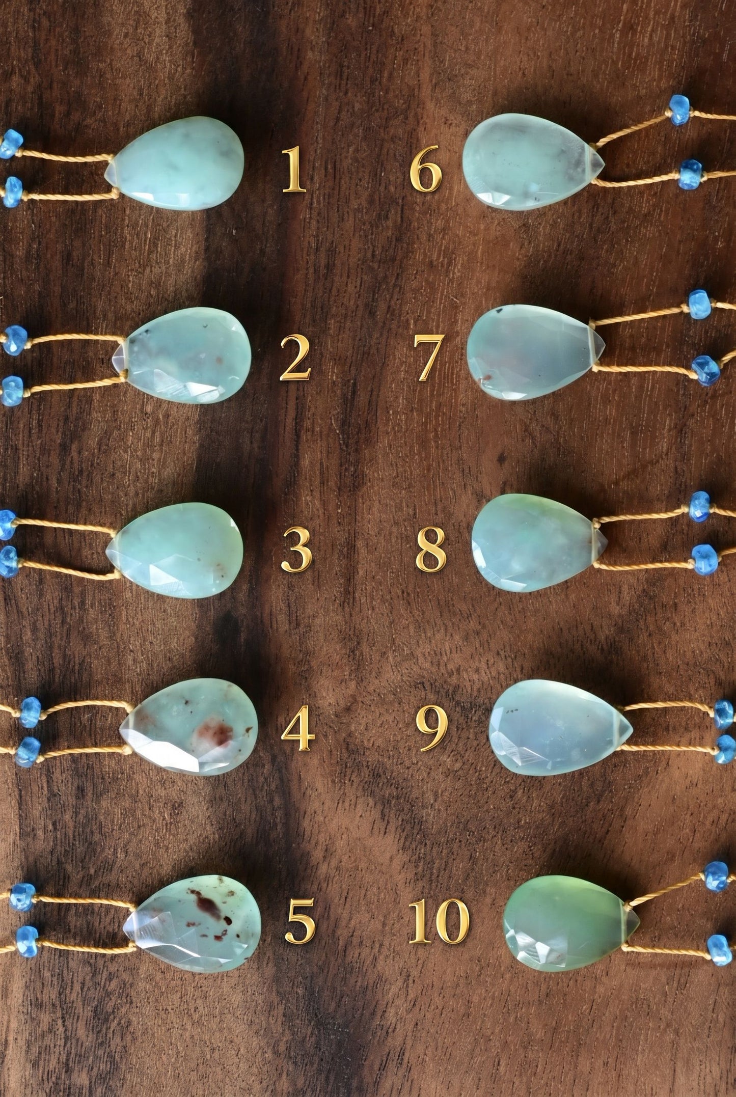 Aqua Chalcedony Rainbow Drop