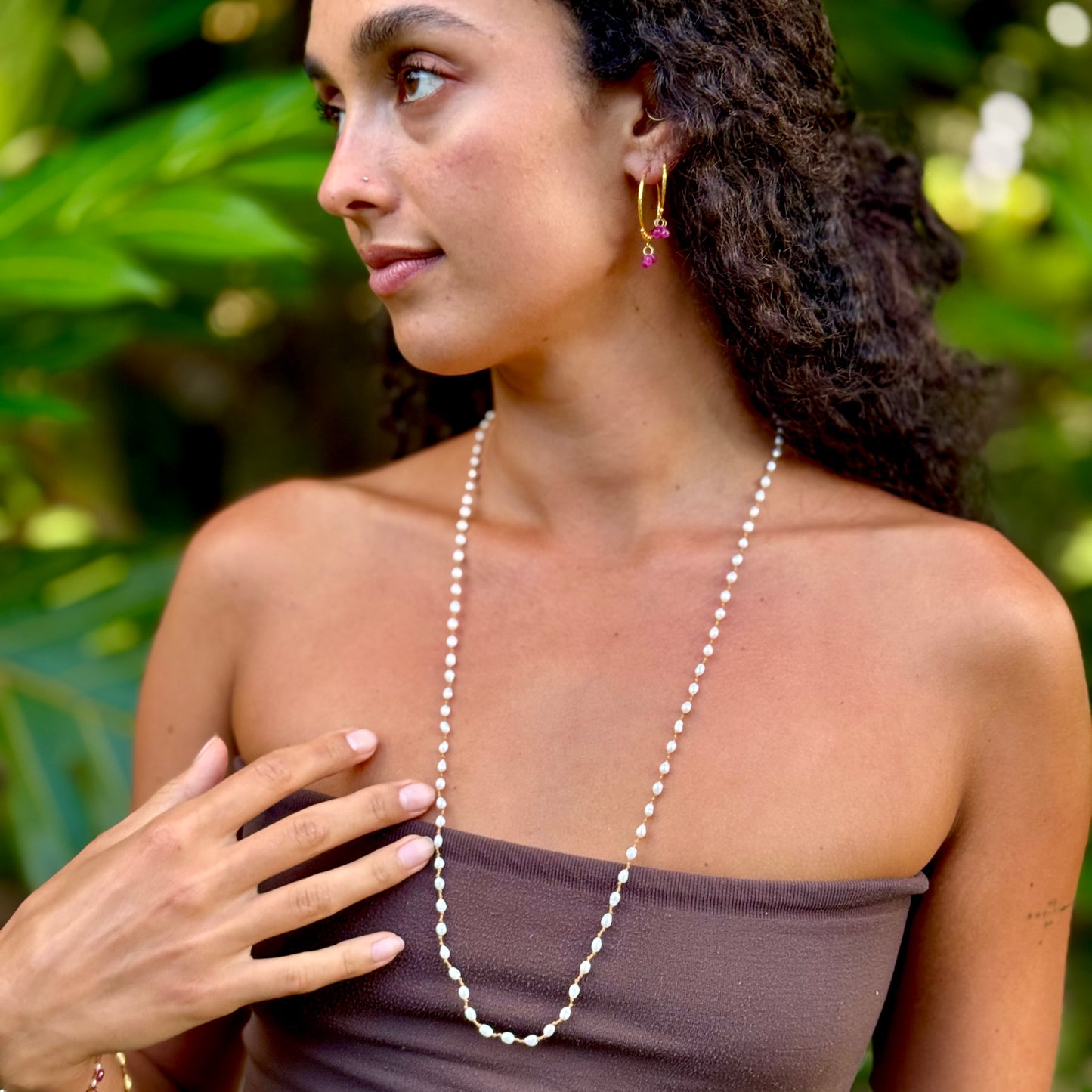 Freshwater Keshi Pearl Lei