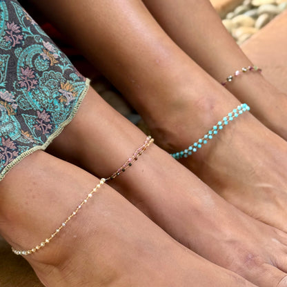 Golden Zircon Anklet