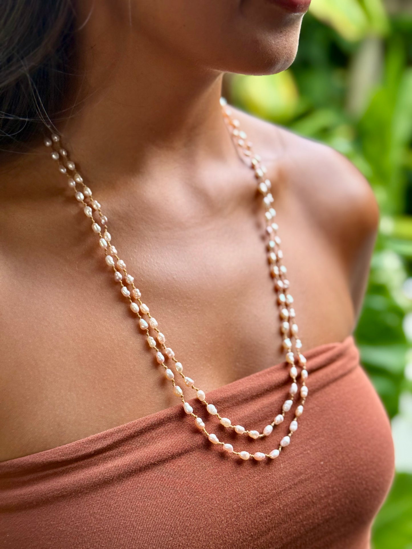 Freshwater Keshi Pearl Lei