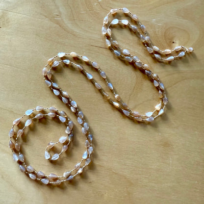 Golden Moonstone Drop Lei