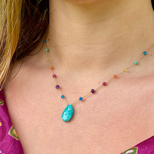 Amazonite Rainbow Drop