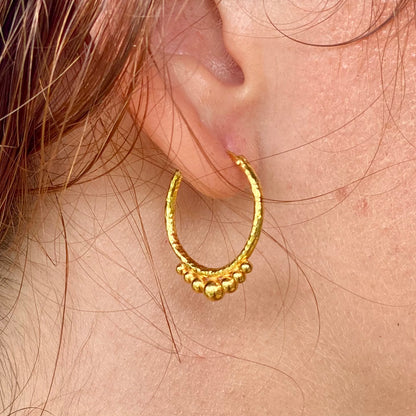 Plain Golden Hoops, Medium (21MM)