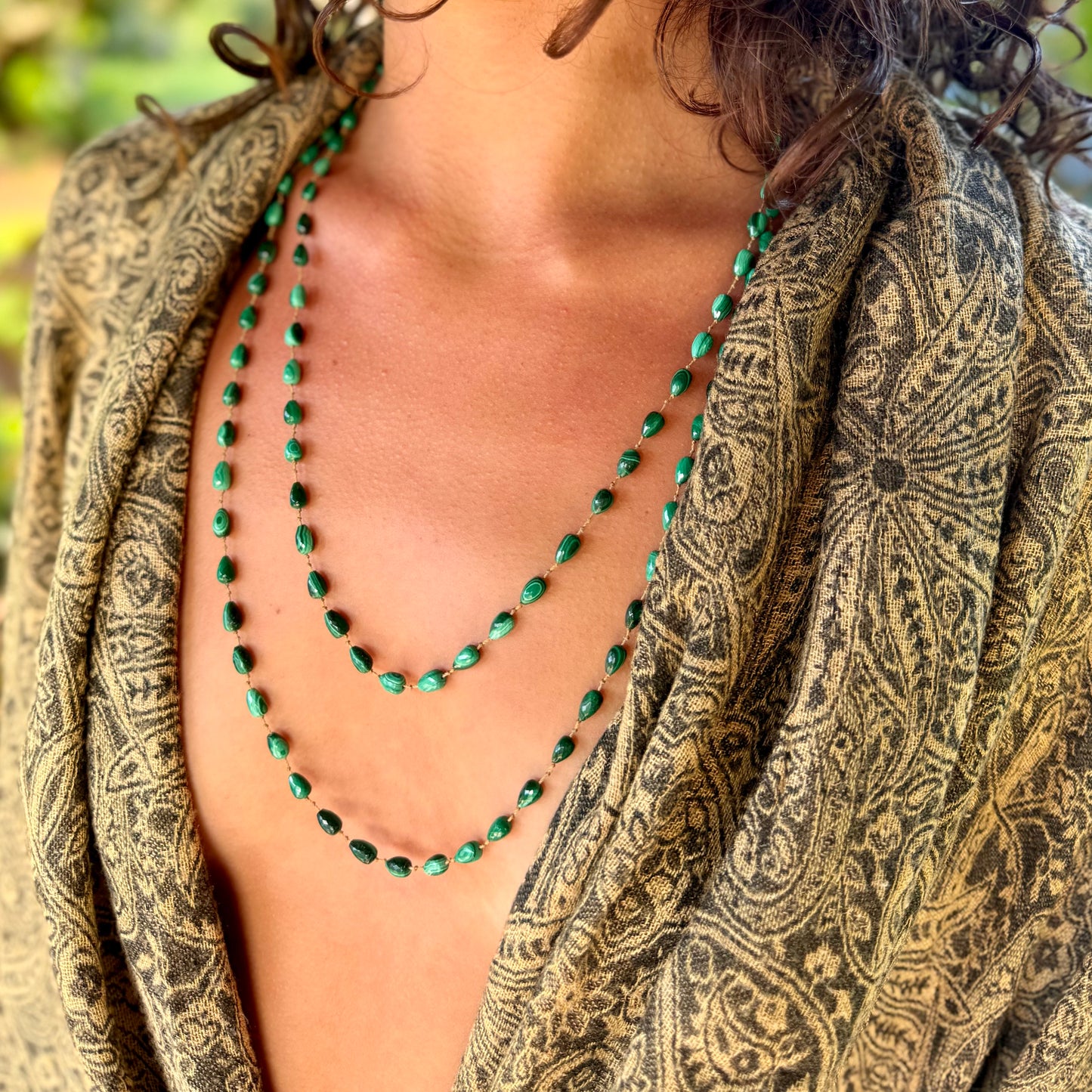 Malachite Drop Lei
