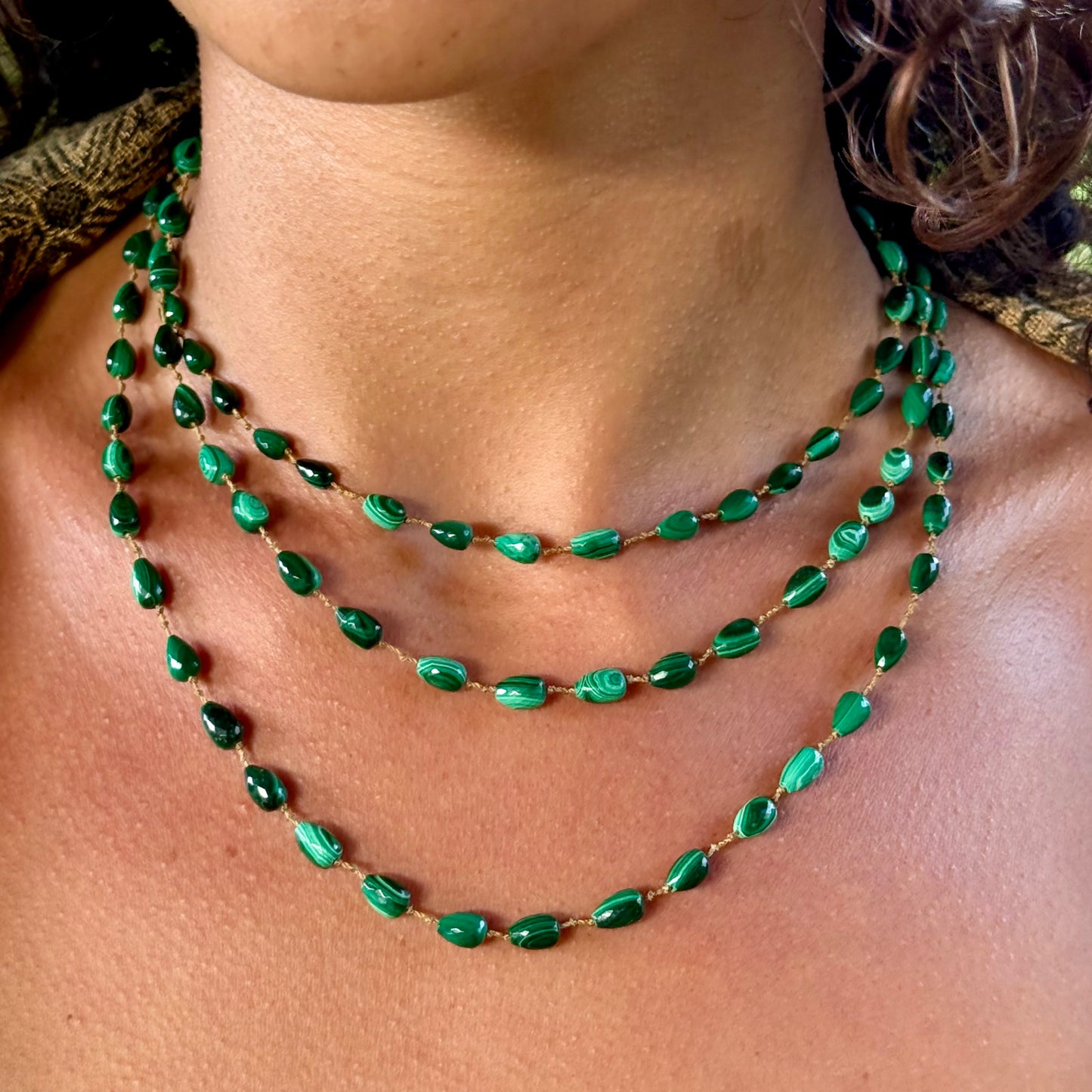 Malachite Drop Lei