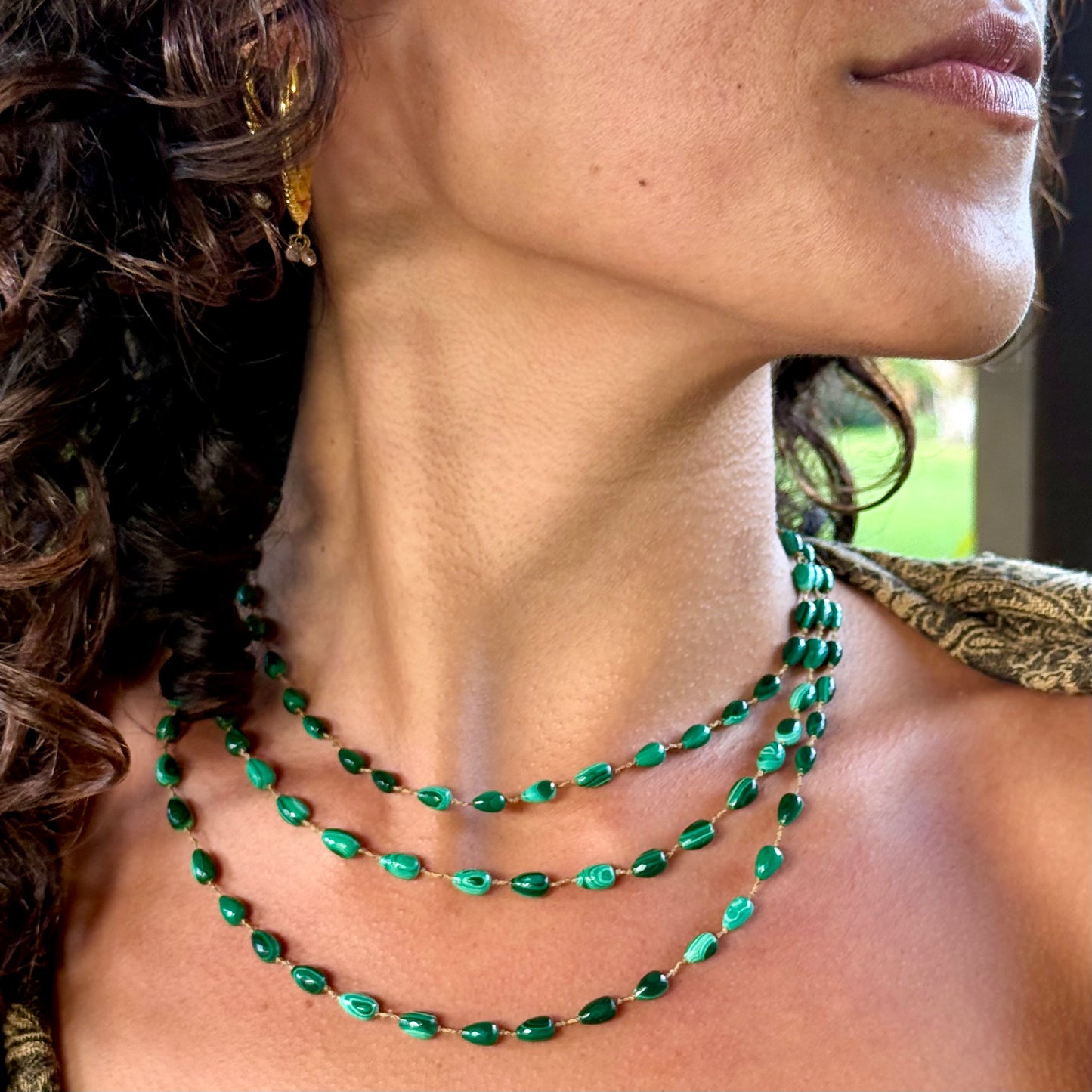 Malachite Drop Lei