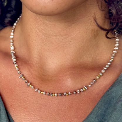 Wild Baja Keshi Pearls and Gold