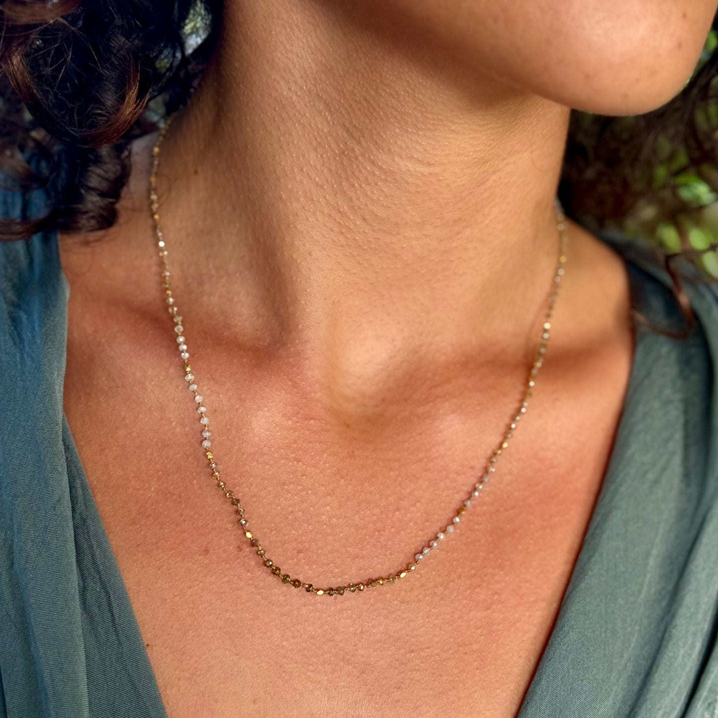 Shaded Diamond & Gold Strand