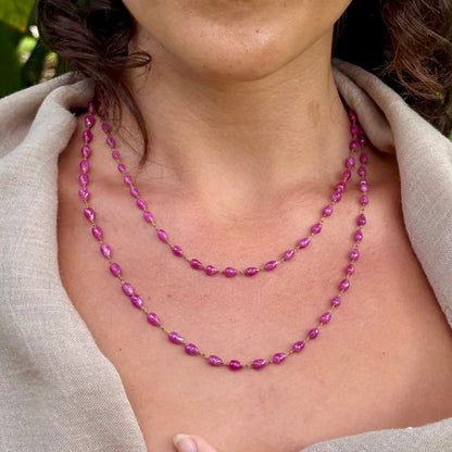 Pink Sapphire Lei