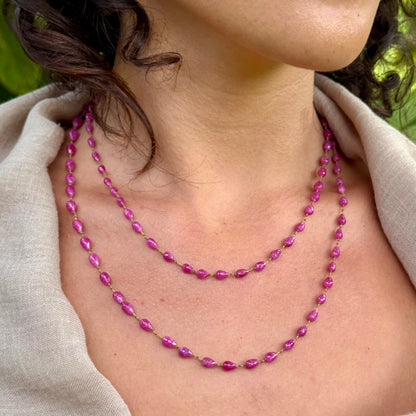 Pink Sapphire Lei