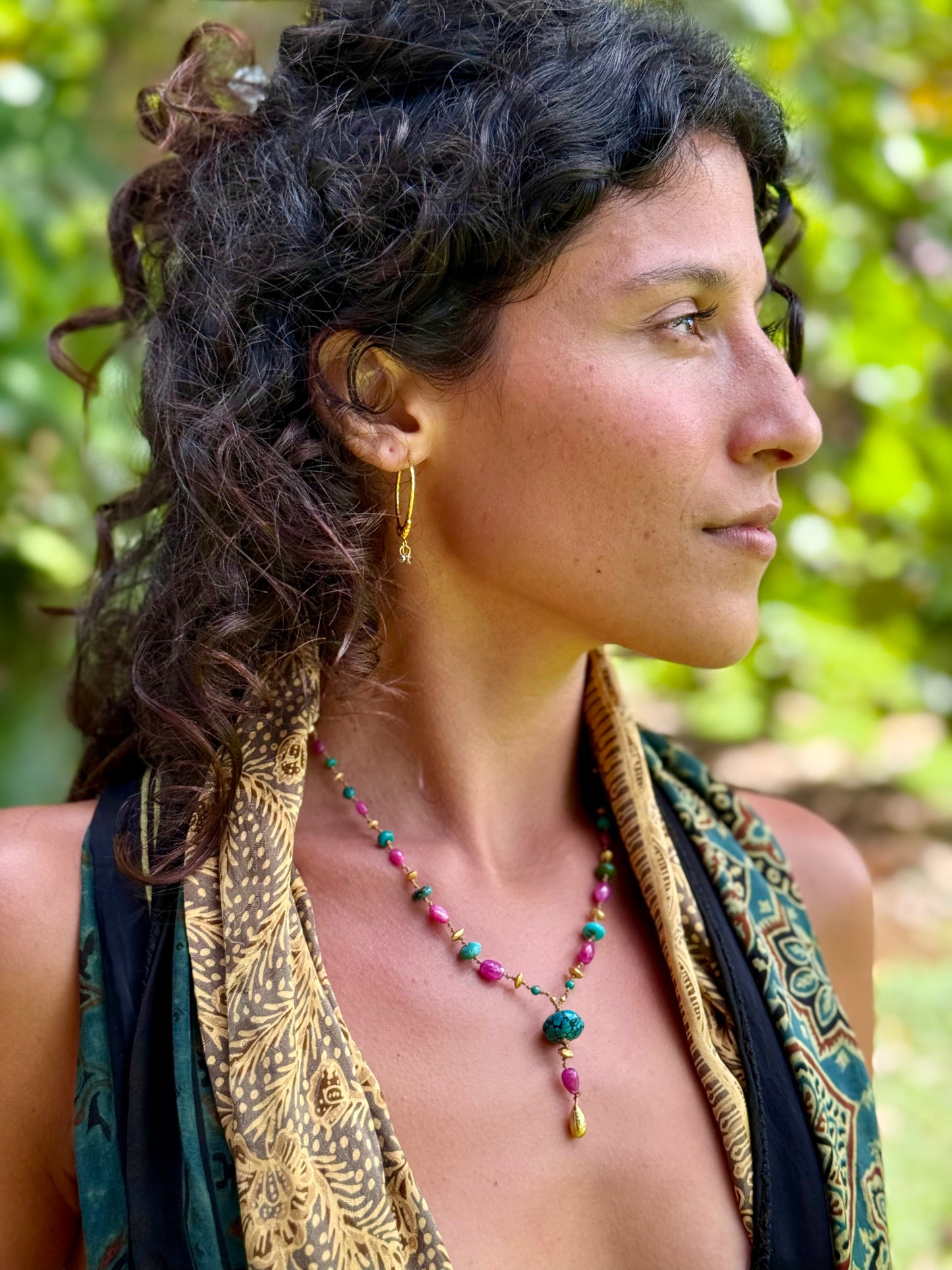 Pink Sapphire and Turquoise Kulu Nani