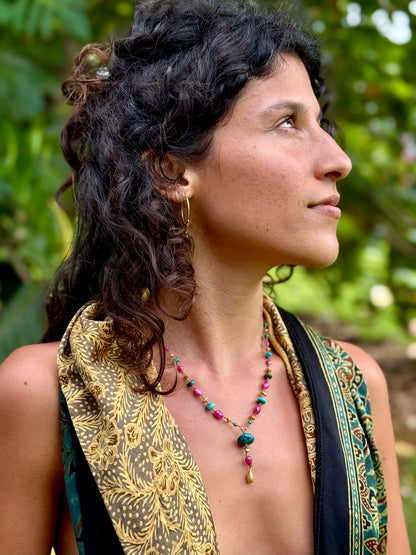 Pink Sapphire and Turquoise Kulu Nani