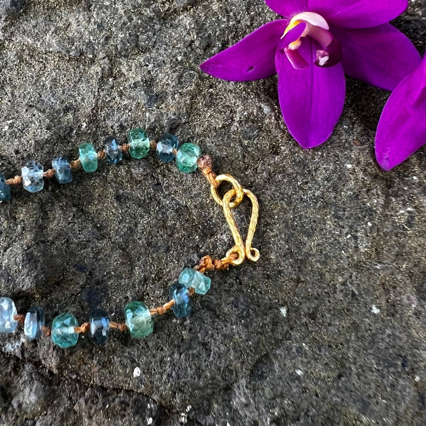 Parrot Wing Chrysocolla with Opalina and Gold Rainbow Mana