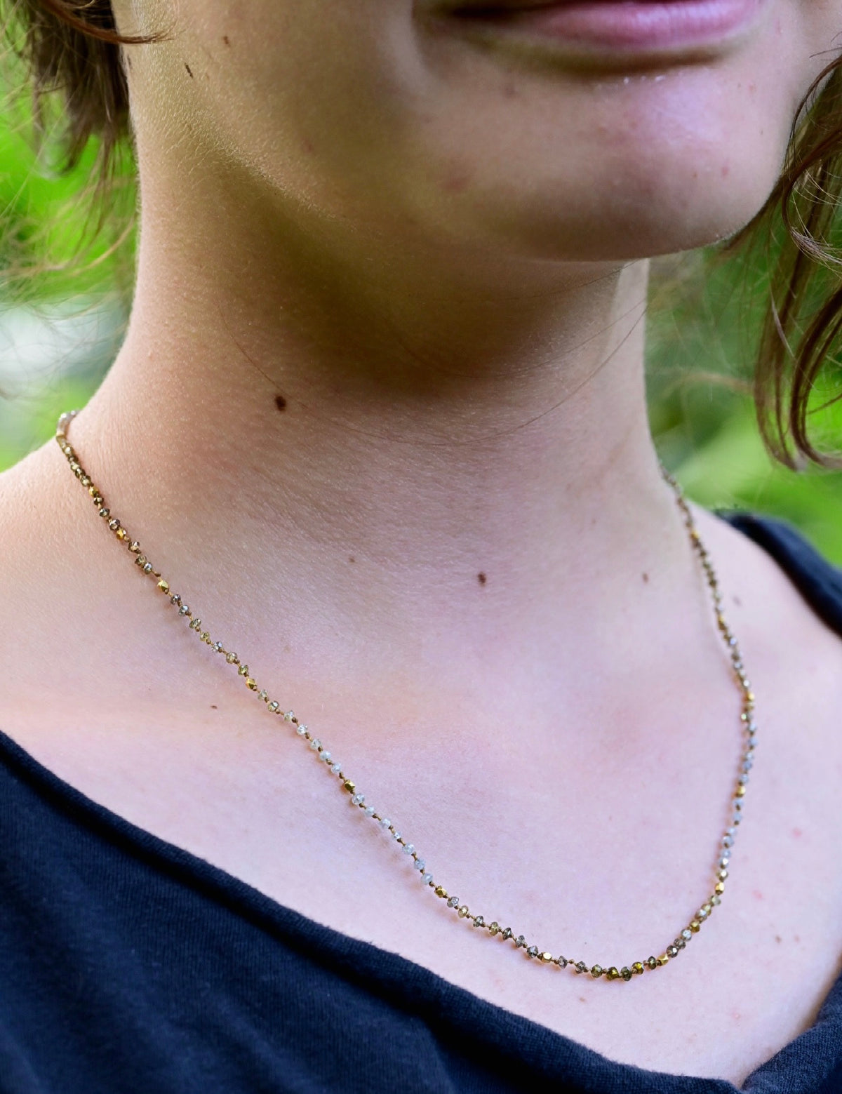 Shaded Diamond & Gold Strand