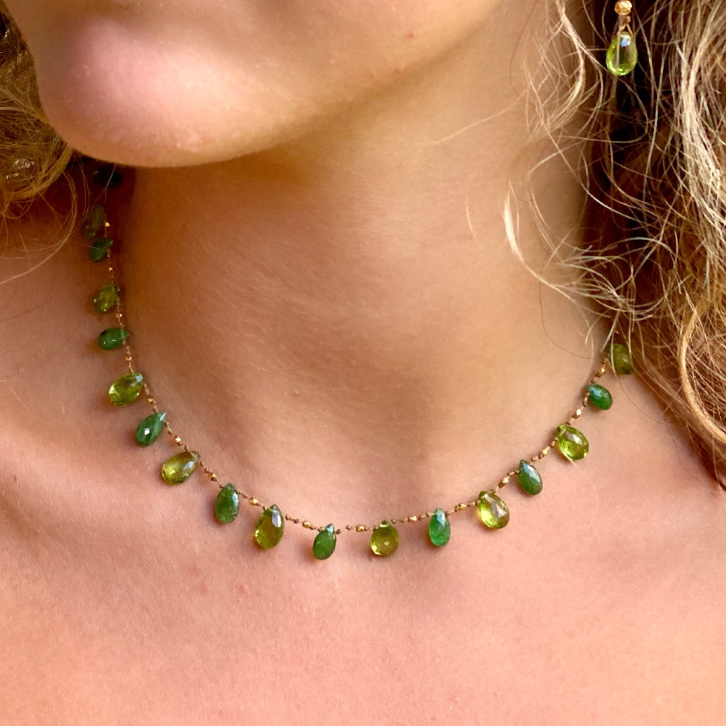 Tsavorite Peridot and Gold Ali'i