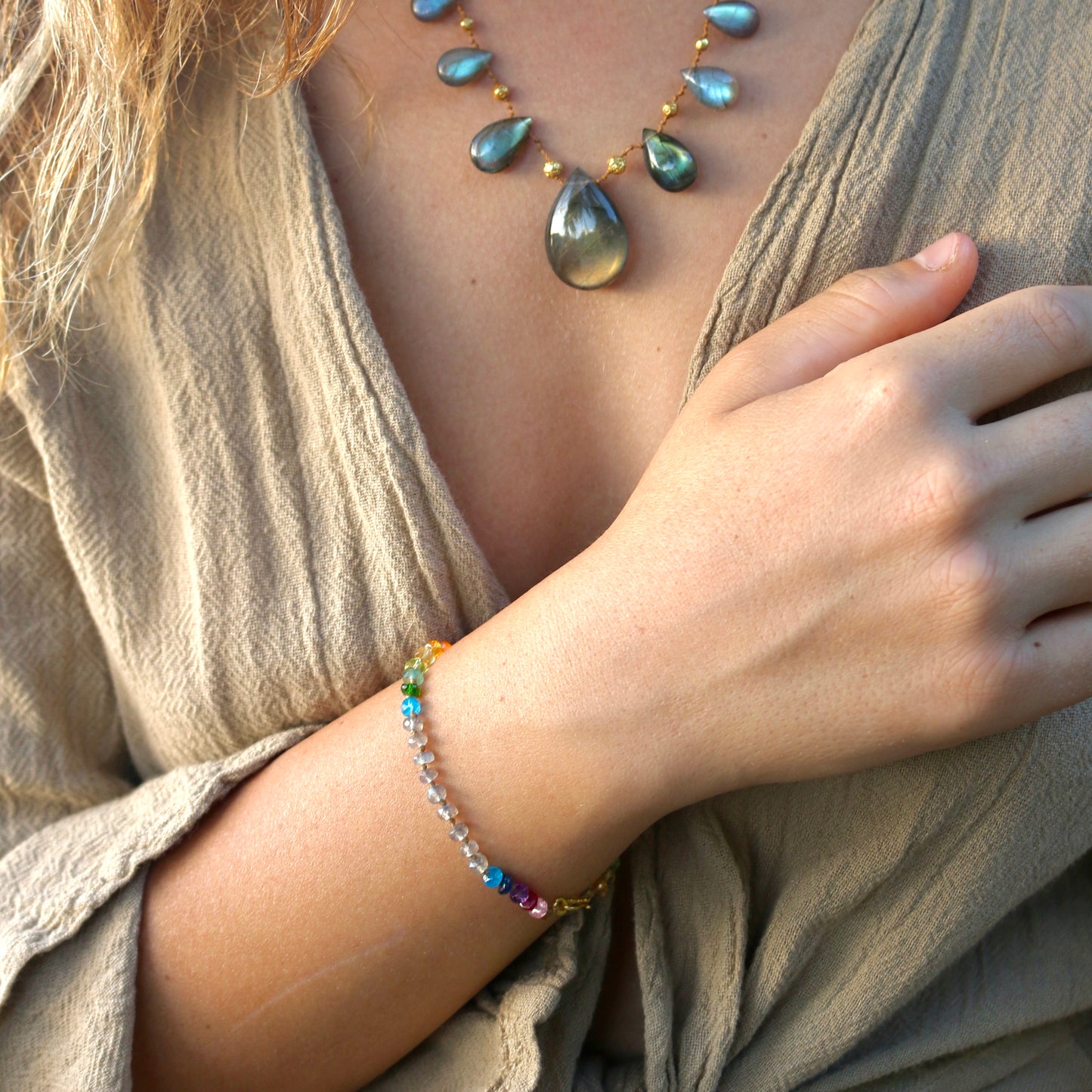 Labradorite Rainbow Bracelet