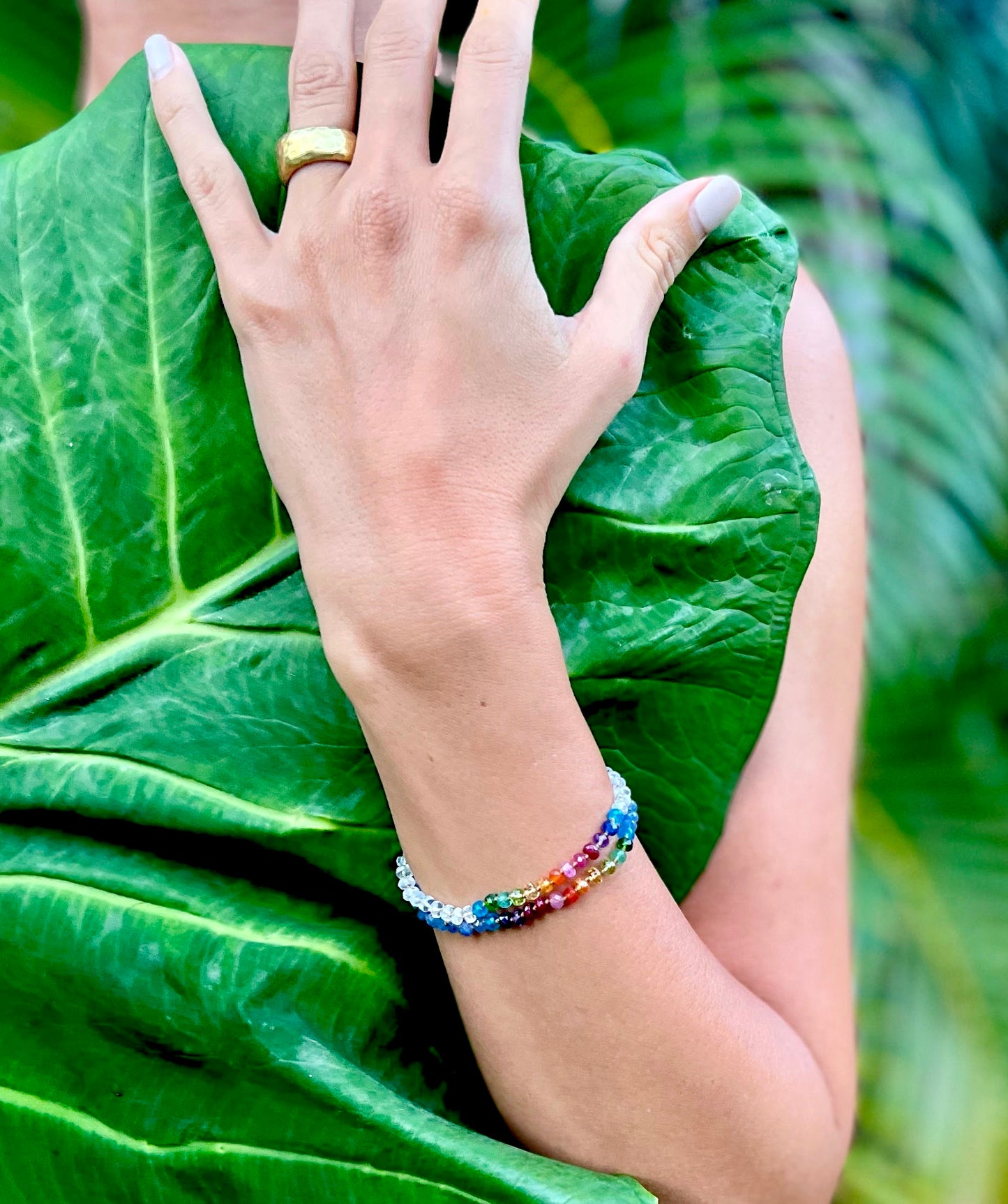 Moonstone Rainbow Bracelet