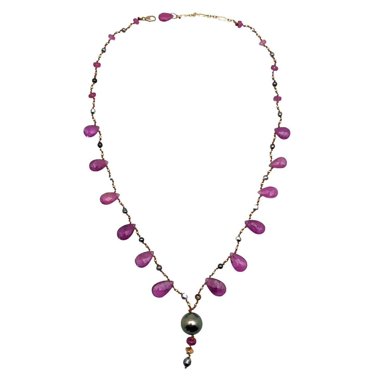 Pink Sapphire & Tahitian Pearl Ali'i Mana