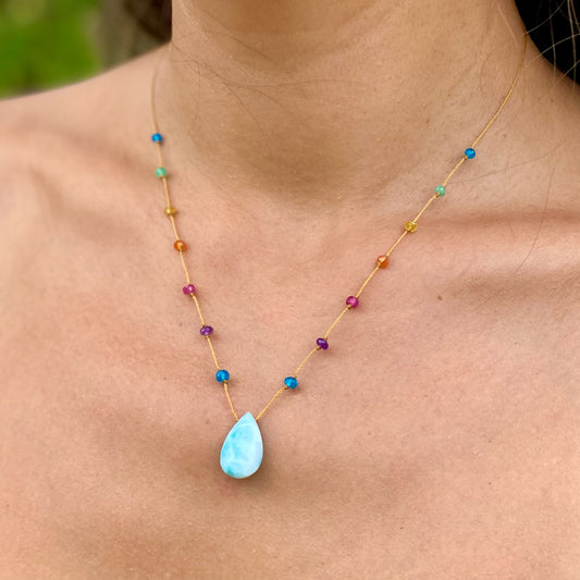 Larimar Rainbow Drop