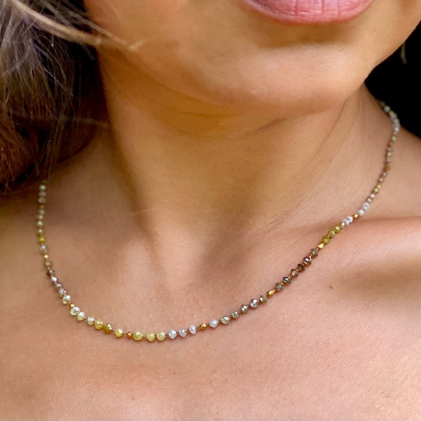 Shaded Diamond & Gold Strand