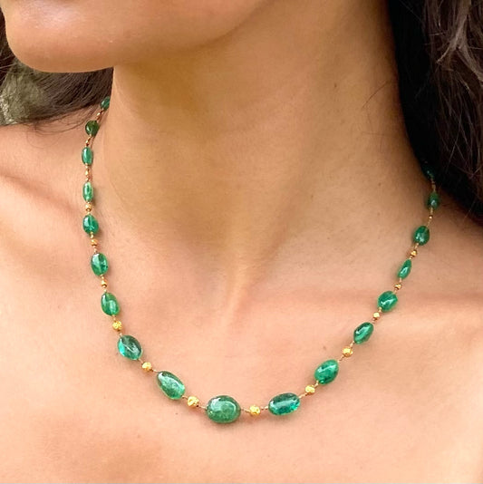 Zambian Emerald Choker with Gold