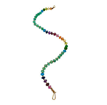 Zambian Emerald Rainbow Bracelet