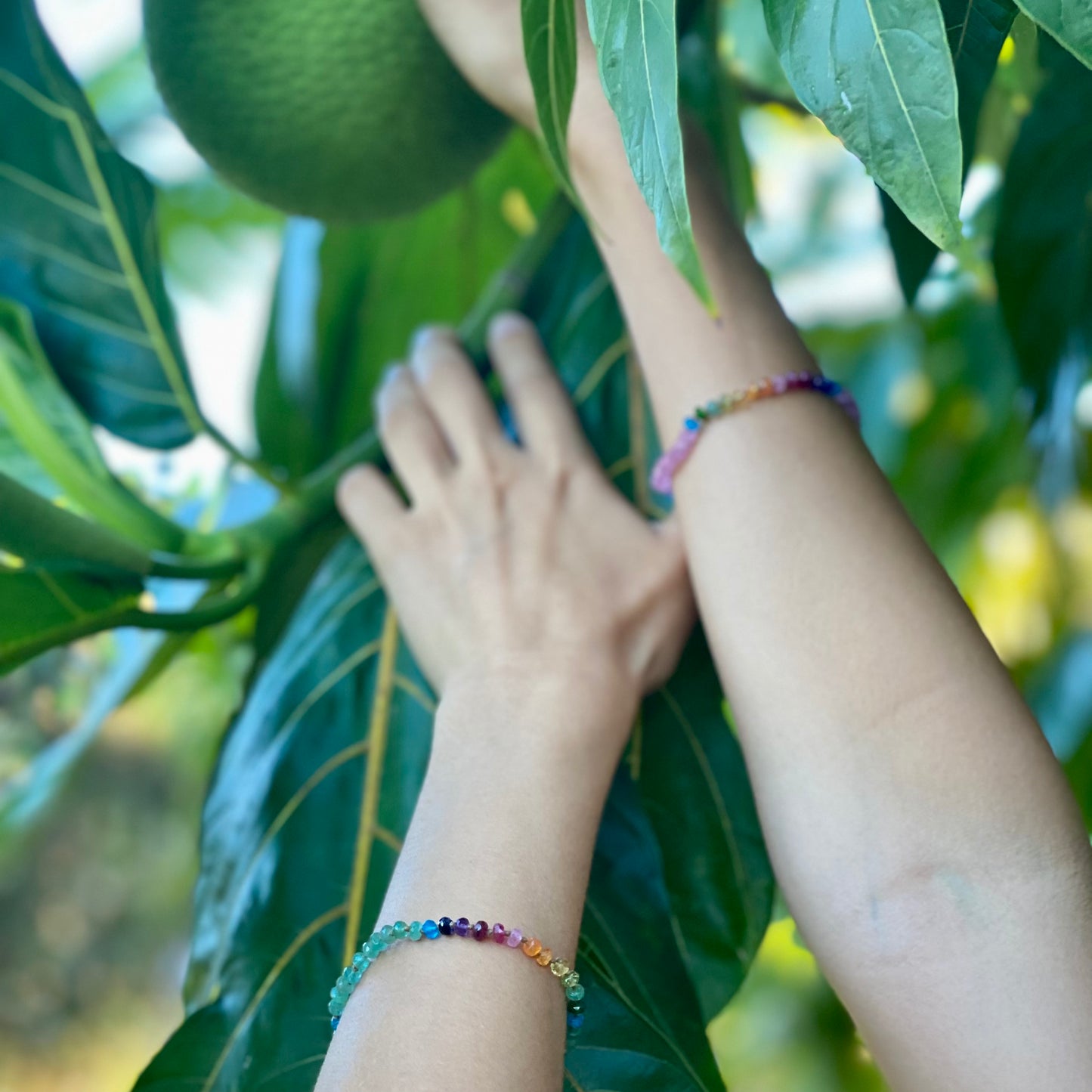 Zambian Emerald Rainbow Bracelet