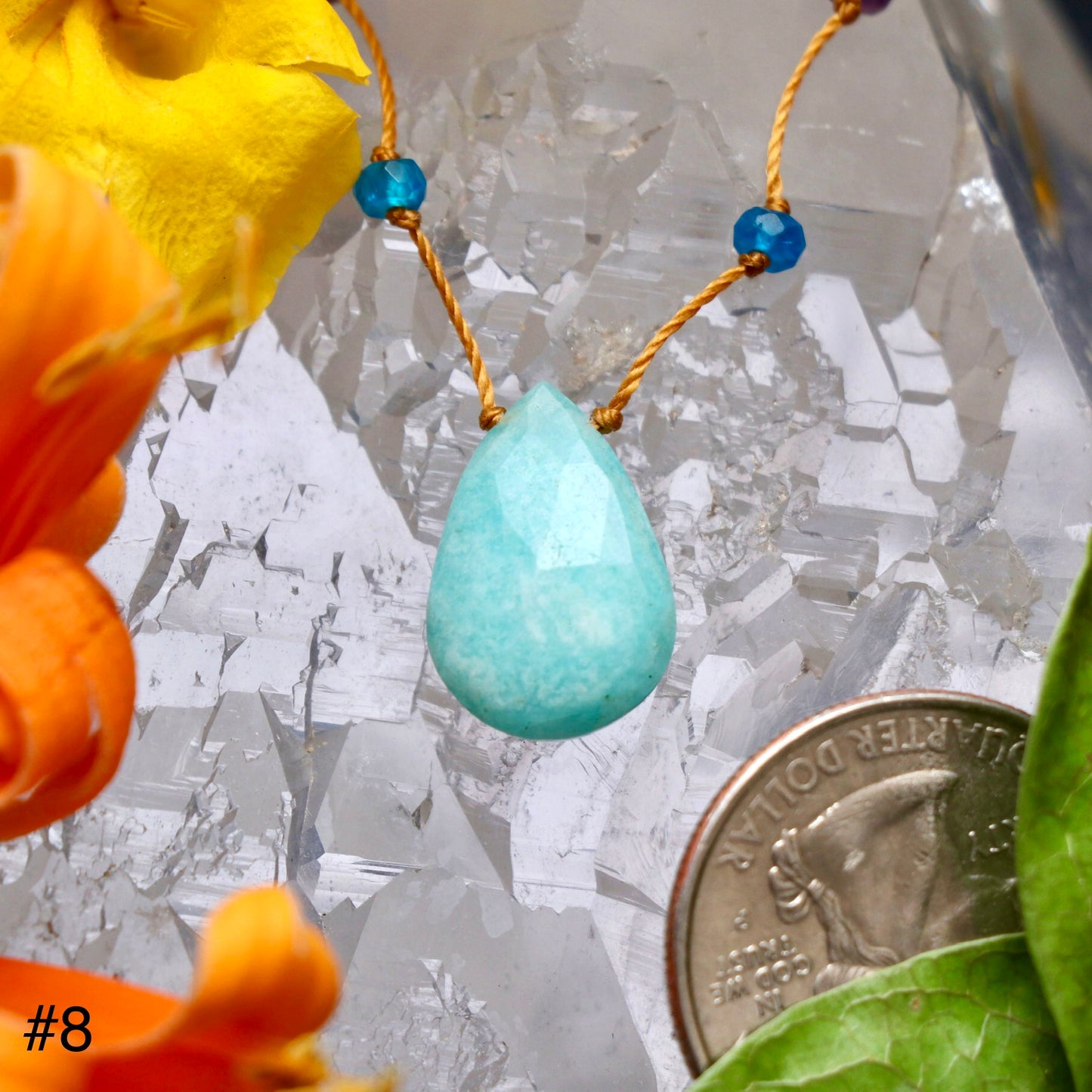 Aqua Amazonite Rainbow Drop