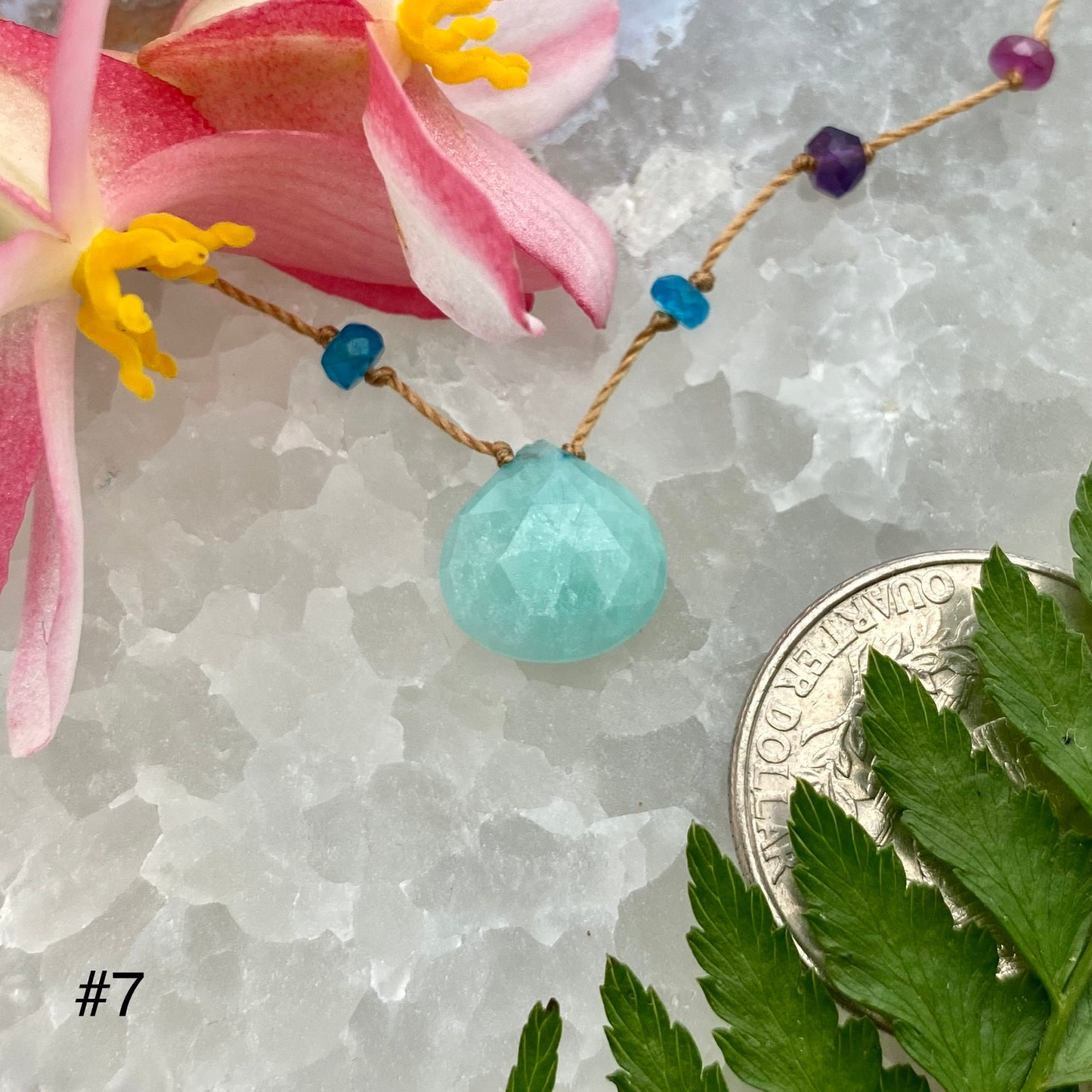 Aqua Amazonite Rainbow Drop