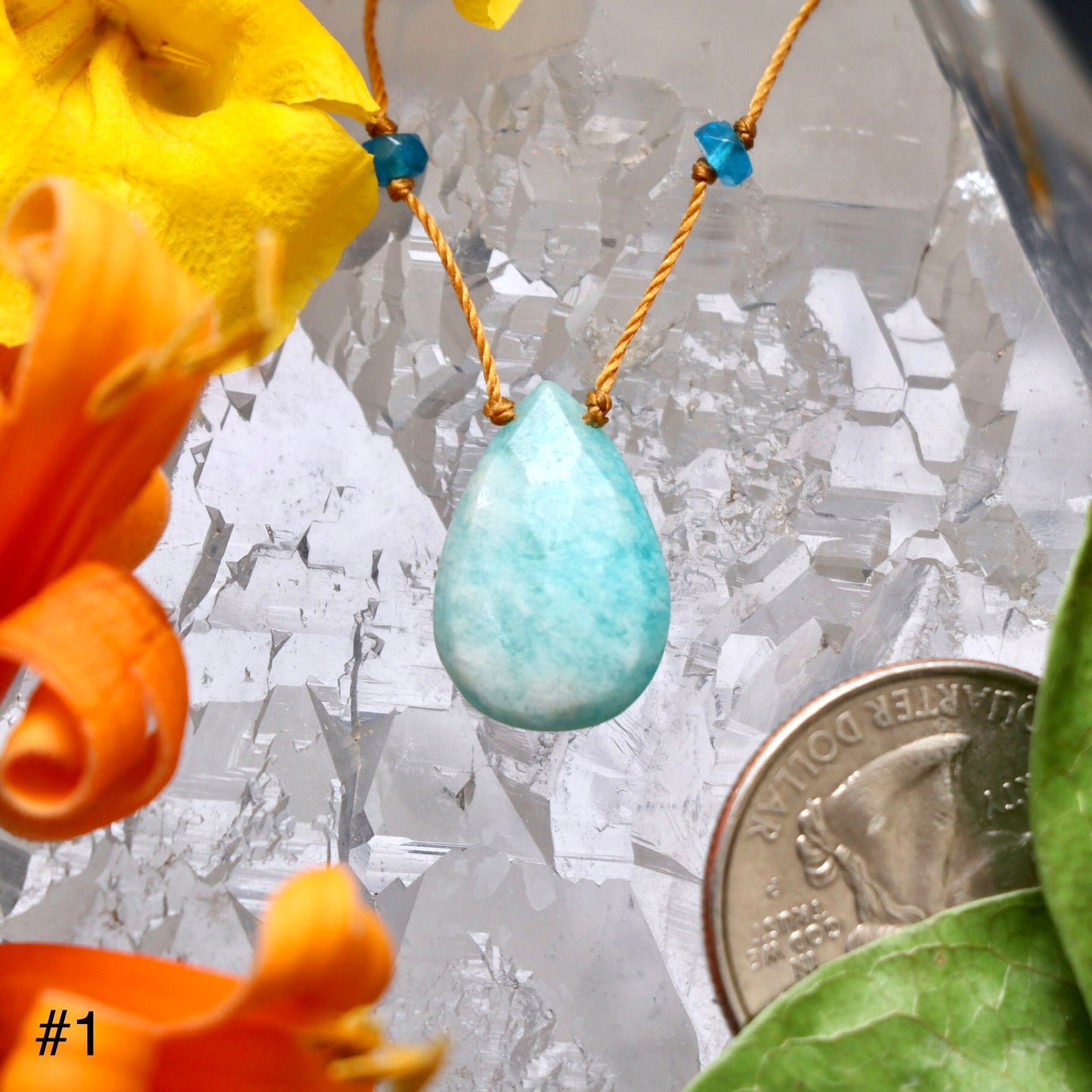 Aqua Amazonite Rainbow Drop